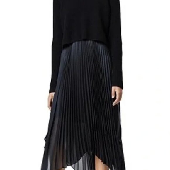 All Saints Lerin Pleated Maxi Dress, with Lace size XS - Picture 2 of 5